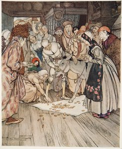 The Wishing Table, the God Asss and the Cudgel in the Snaps av Arthur Rackham