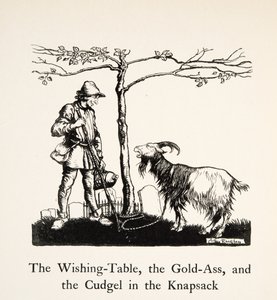 The Wishing Table, the Gold Asss and the Cudgel in the Snaps av Arthur Rackham