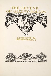 Tittelside, fra The Legend of Sleepy Hollow av Washington Irving (1783 - 1859), pub. 1928 av Arthur Rackham