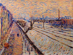 Jernbanen, 1910. av Arthur Segal