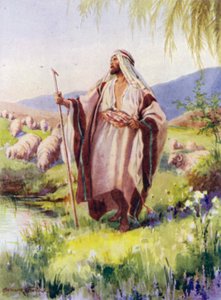 Herren er min hyrde (farge litho) av Arthur Twidle