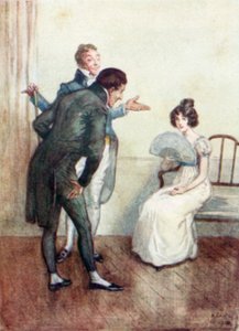Illustrasjon for Northanger Abbey av Jane Austen av Arthur Wallis Mills
