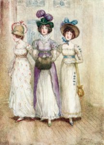 Illustrasjon for Northanger Abbey av Jane Austen av Arthur Wallis Mills
