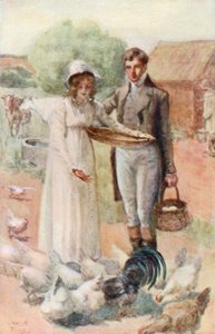 Illustrasjon for Northanger Abbey av Jane Austen av Arthur Wallis Mills