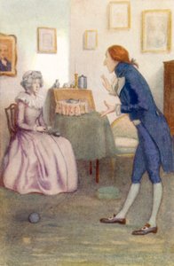 Illustrasjon for Pride and Prejudice av Jane Austen av Arthur Wallis Mills