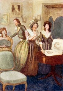 Illustrasjon for Pride and Prejudice av Jane Austen av Arthur Wallis Mills