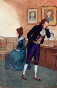 Illustrasjon for Sense and Sensibility av Jane Austen av Arthur Wallis Mills