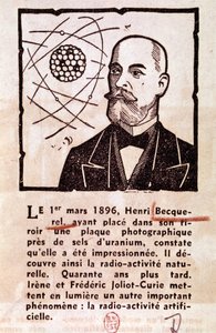 BECQUEREL Antoine Henri fransk ingeniør, fysiker, nobelprisvinner: Portrett (tegning) av Artist Unknown