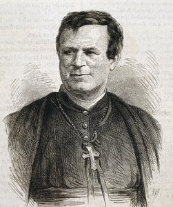 DUBUIS, Claude Marie (1817–1895). Engelskfødt prelat for den romersk-katolske kirke. Han tjenestegjorde som biskop av Galveston fra 1862 til 1892. Gravering. SPANIA. CATALONIA. Barcelona. Barcelonas universitetsbibliotek. av Artist Unknown