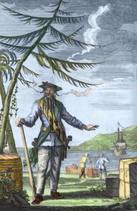 Edward «Svartskjegg» Teach (1680) - 1718) - Kaptein Edward Teach (Thatch) dit Barbenoire (Svartskjegg eller Svartskjegg eller Svartskjegg