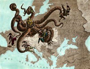 Første verdenskrig: den tyske blekkspruten av Artist Unknown