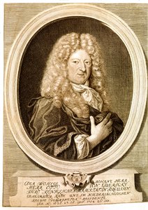 GUERICKE Otto, tysk vitenskapsmann, oppfinner, matematiker og fysiker (etsing) av Artist Unknown