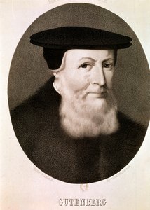GUTENBERG Johannes: Portrett (etsing) av Artist Unknown