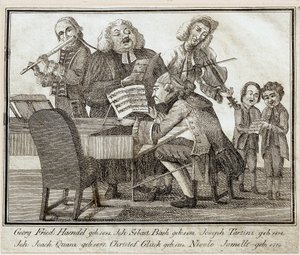 Georg Friedrich Händel (1685–1759) (akvarell og blekk på papir) av Artist Unknown