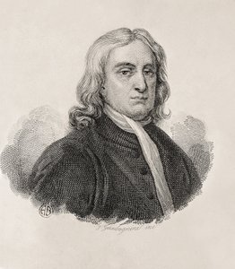 Newton, Sir Isaac (1642-1727). engelsk matematiker, fysiker og astronom.; GUADAGNINI, Gaetano (1800-1860). Italiensk gravering. Portrett av Isaac Newton, verk av Gaetano Guadagnini. Gravering. ITALIA. LOMBARDIE. Milan. Civica Raccolta delle Stampe “Achi