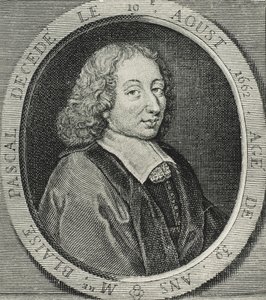 PASCAL, Blaise (1623–1662). Fransk matematiker, fysiker og filosof. Gravering.