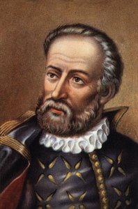 Portrett av Fernand de Magellan, portugisisk navigatør (chromo) av Artist Unknown