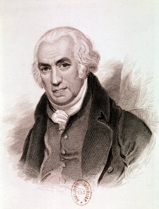 Portrett av James Watt, skotsk oppfinner, maskiningeniør og kjemiker (etsing) av Artist Unknown