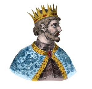 Portrett av Rudolf I av Tyskland, romerkongen (gravering)