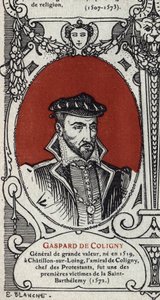 Portrett av den franske admiralen Gaspard de Coligny (gravering)