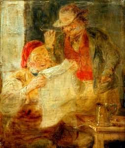 Avisen (olje på panel)