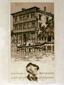 Wagner i Venezia (etsing) av Artist Unknown