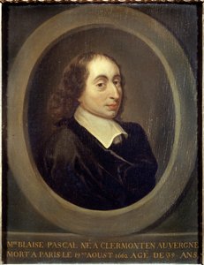 portrett av Blaise Pascal (1623–1662) (olje på lerret) av Artist Unknown