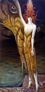 Portrett av Marchesa (Marquise) Luisa Casati (1881-1957), av Arturo Martini (1885-1947) i 1912.