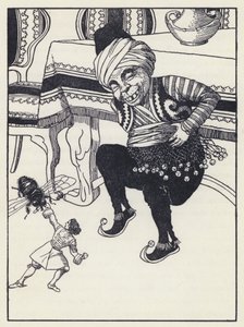Illustrasjon for Gullivers reiser av Jonathan Swift av Artus Scheiner