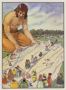 Illustrasjon for Gullivers Travels av Jonathan Swift av Artus Scheiner