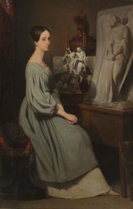 Prinsesse Marie dOrléans i hennes studio, ca. 1838. av Ary Scheffer