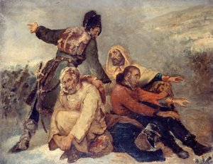 Fire rutede hærsoldater, ca. 1826. av Ary Scheffer
