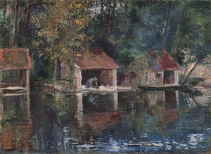 Vaskeplass i Grez-sur-Loing