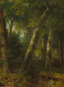Skog i morgenlyset, ca. 1855.
