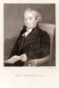 Noah Webster: amerikansk leksikograf (gravering) av Asher Brown Durand