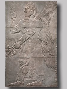 Hilsen beskyttende ånd, 883-859 f.Kr av Assyrian