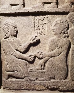 Relieff som viser sønnen til kong Araras, fra Carchemish, Tyrkia, ny-hetittisk, 10.-8. århundre f.Kr.