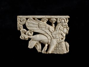 Sphinx Fragment fra Fort Shalmaneser, Nimrud, Assyrian, 8. århundre f.Kr.