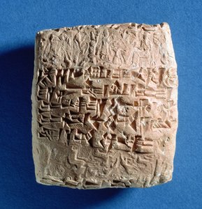 Nettbrett registrerer kornsalg fra Kultepe, Tyrkia, Assyrian, 1800-tallet f.Kr. (bakt leire)