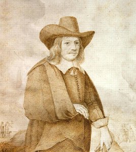 Portrett av en gentleman (penn og blekk på pergament) av Athon Crussens