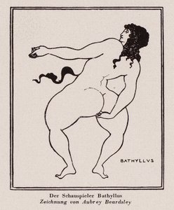Bathyllus, romersk danser og utøver av pantomimus (penn og blekk)