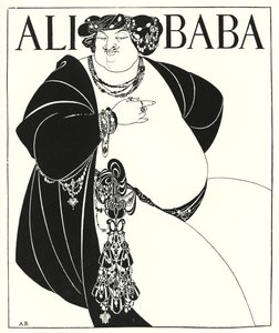 Omslagsdesign for "The Forty Thieves" (gravering) av Aubrey (after) Beardsley