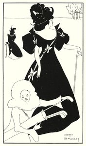 Design for et golfkort (gravering) av Aubrey (after) Beardsley