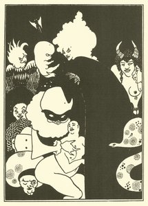 Lucians merkelige skapninger (litografi) av Aubrey (after) Beardsley
