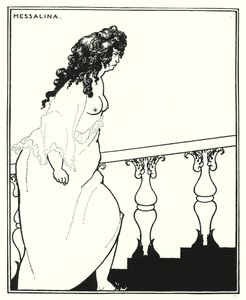 Messalina kommer tilbake fra badet (gravering)