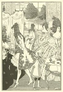 Låsens voldtekt (litografi) av Aubrey (after) Beardsley