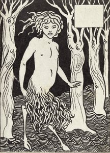En faun, 1880-tallet av Aubrey Beardsley