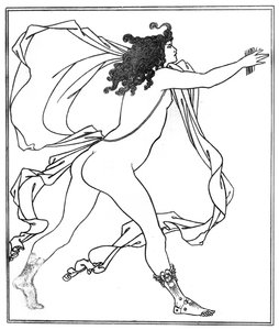 Apollo forfølger Daphne (penn og blekk) av Aubrey Beardsley
