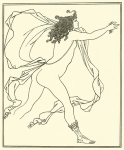 Apollo forfølger Daphne av Aubrey Beardsley
