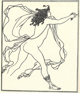 Apollo forfølger Daphne, 1896 av Aubrey Beardsley
